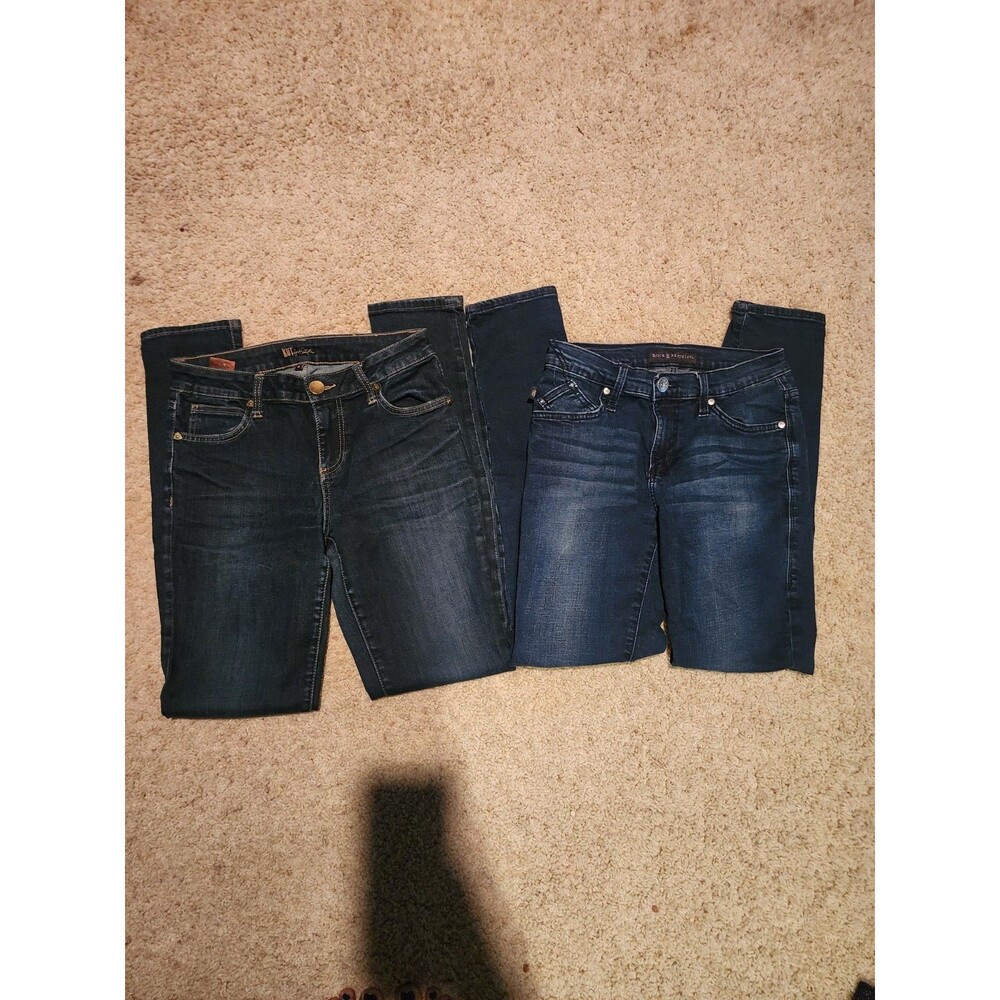 Womens Denim Jeans Bundle Lot Size 4 Kut From The Kloth Rock & Republic Skinny